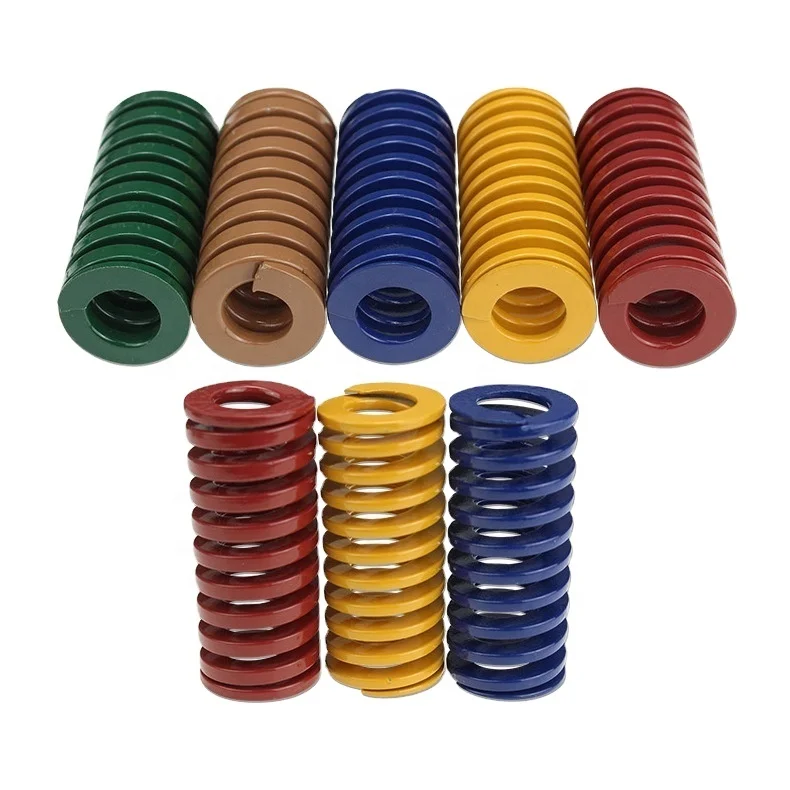 Die Spring Alloy Steel Rectangular Flat Line Yellow Blue Red Green Brown High Elastic Shock Absorbing Compression Spring