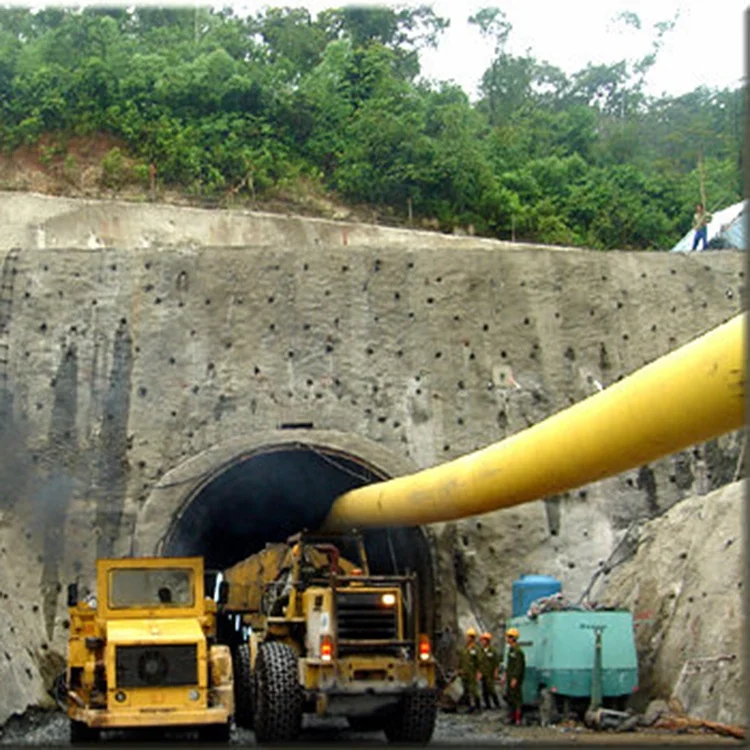 Light weight compressible antistatic flexible lay flat steel ring connection pvc vent duct for coal mine