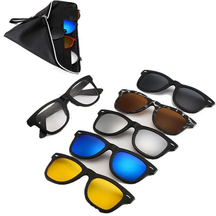 Wholesale Fashion Multicolor Luxury Designer Lens Magnetic Clip On Sun Glasses  Driving Glasses Blue Light Blocking Glasses