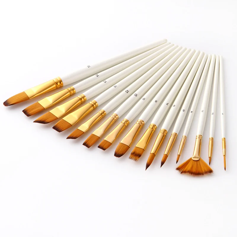 Synthetic Nylon Bristle Hair Artist Paint Brushes Set For Face Body Painting