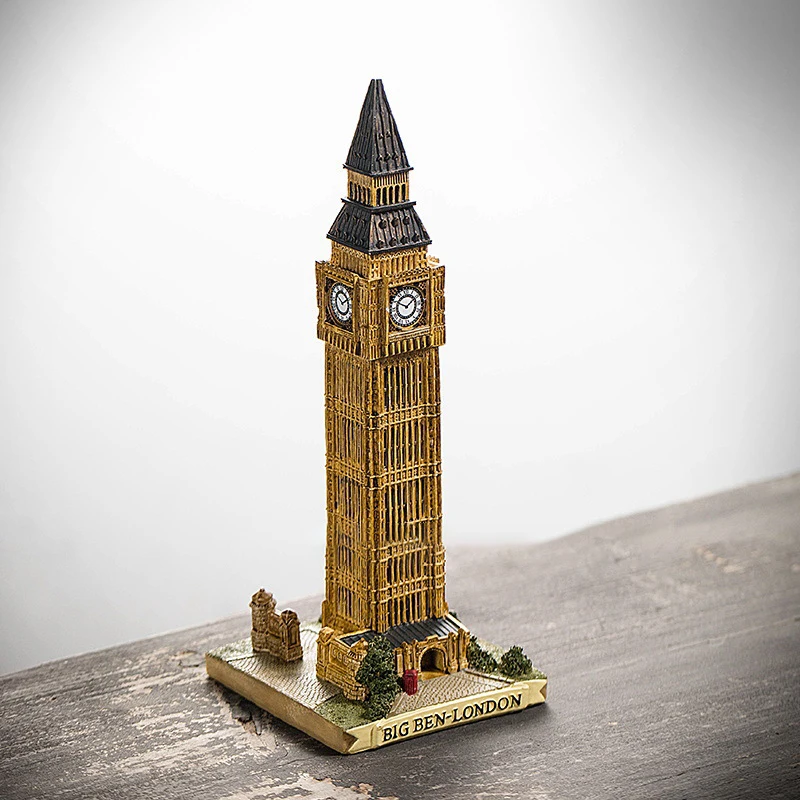 Современная Художественная 3d-статуэтка из полимерной смолы на заказ маленькая Статуэтка Лондона Биг-Бен полимерная скульптура сувенирная модель здания