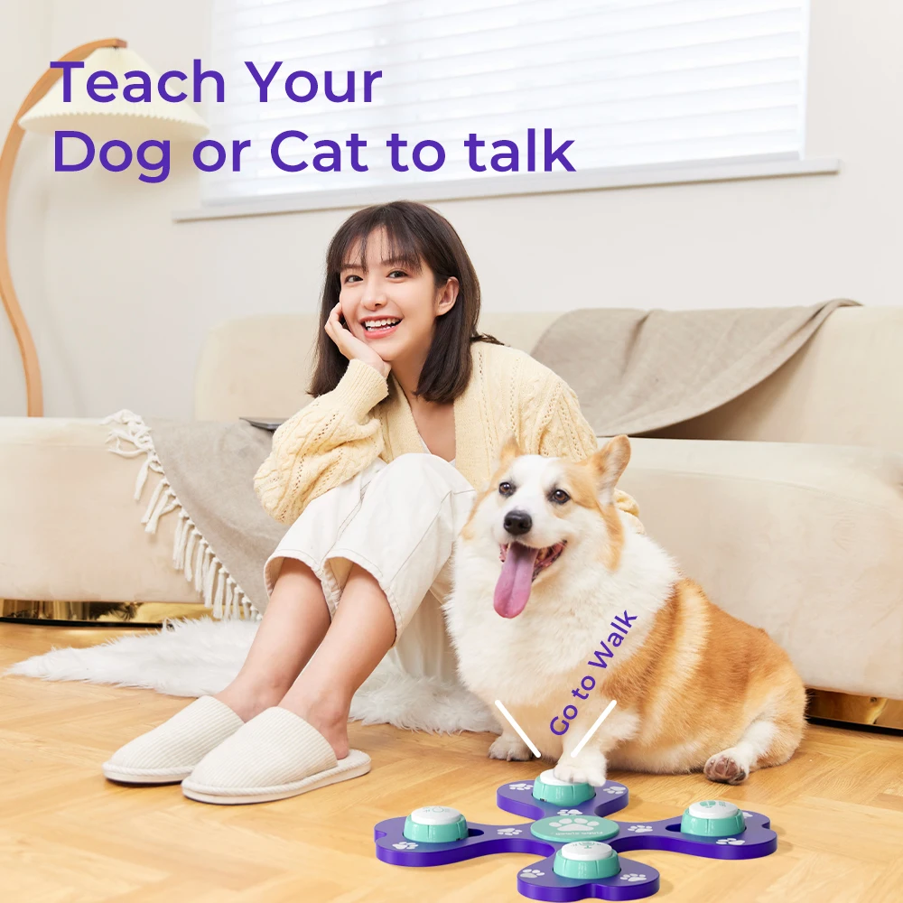 Shenzhen manufacturer 10s/20s/30s recordable dog training buttons talking pet dog buttons for communication