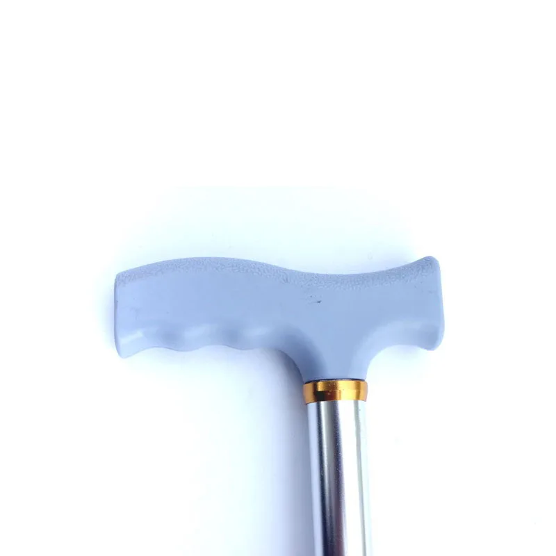 PortableLightweight Foldable aluminum telescopic Collapsible crutch Hand quad folding cane elderly walking sticks for old people