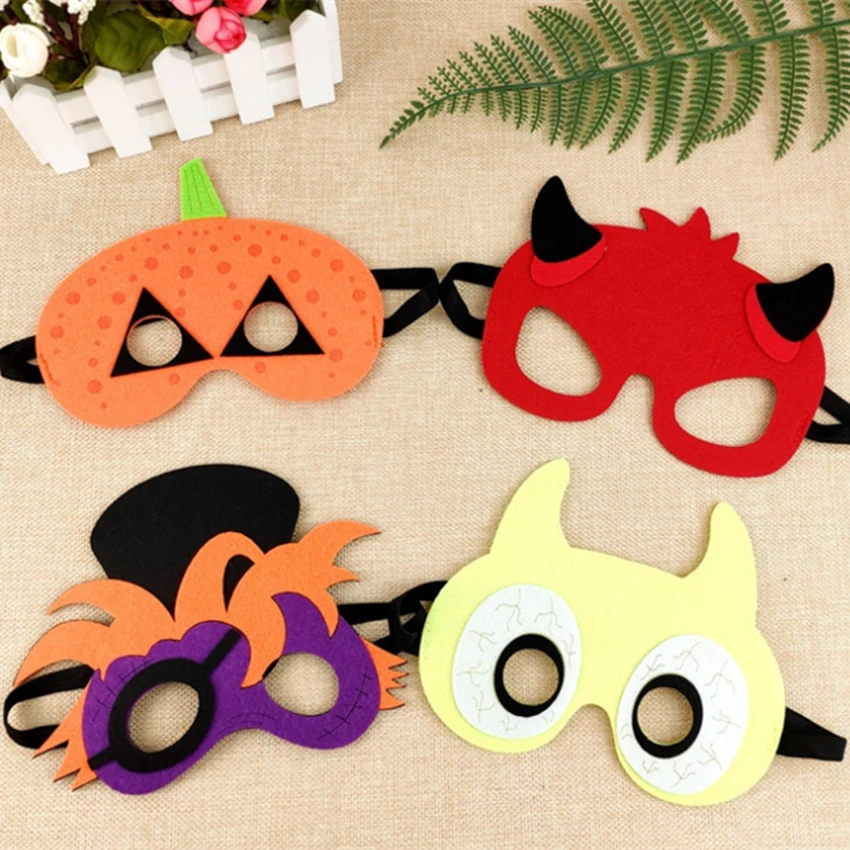 Halloween felt masks for birthday party favors costumes supplies Halloween dress-up party