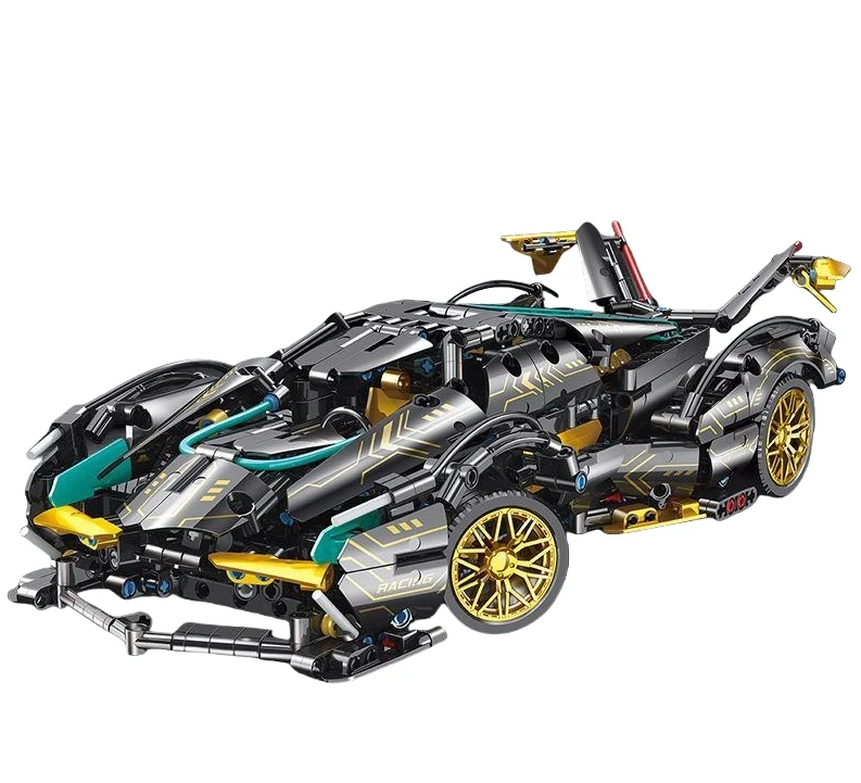 DB-0110 1: 14 Lamborghinied V12 Black Samurai Building Block Toy Christmas Gift 1012 PCS