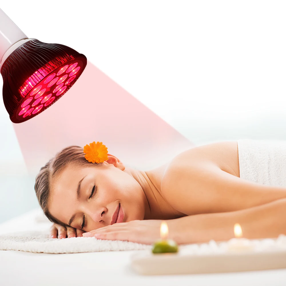 Red Light Therapy Par Light with Power Cord Red 660nm Near Infrared High Irradiance Treatment for Skin Pain Relief