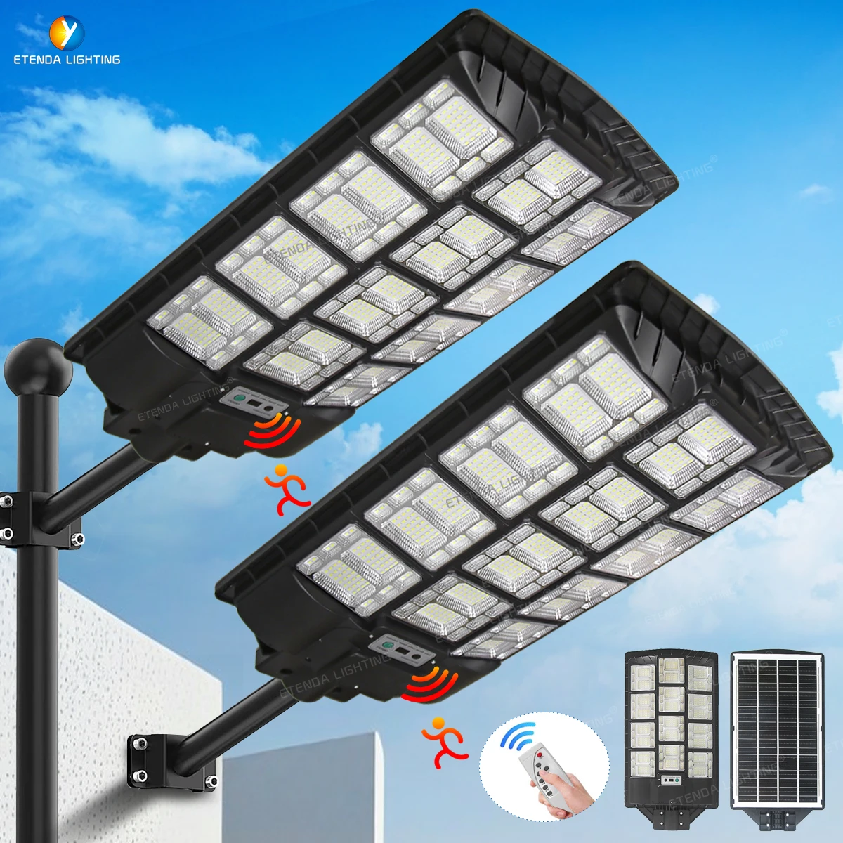 500W 1000W 1500W All In One Solar Street Light Waterproof IP65 Integrated Solar Lamp With Motion Sensor