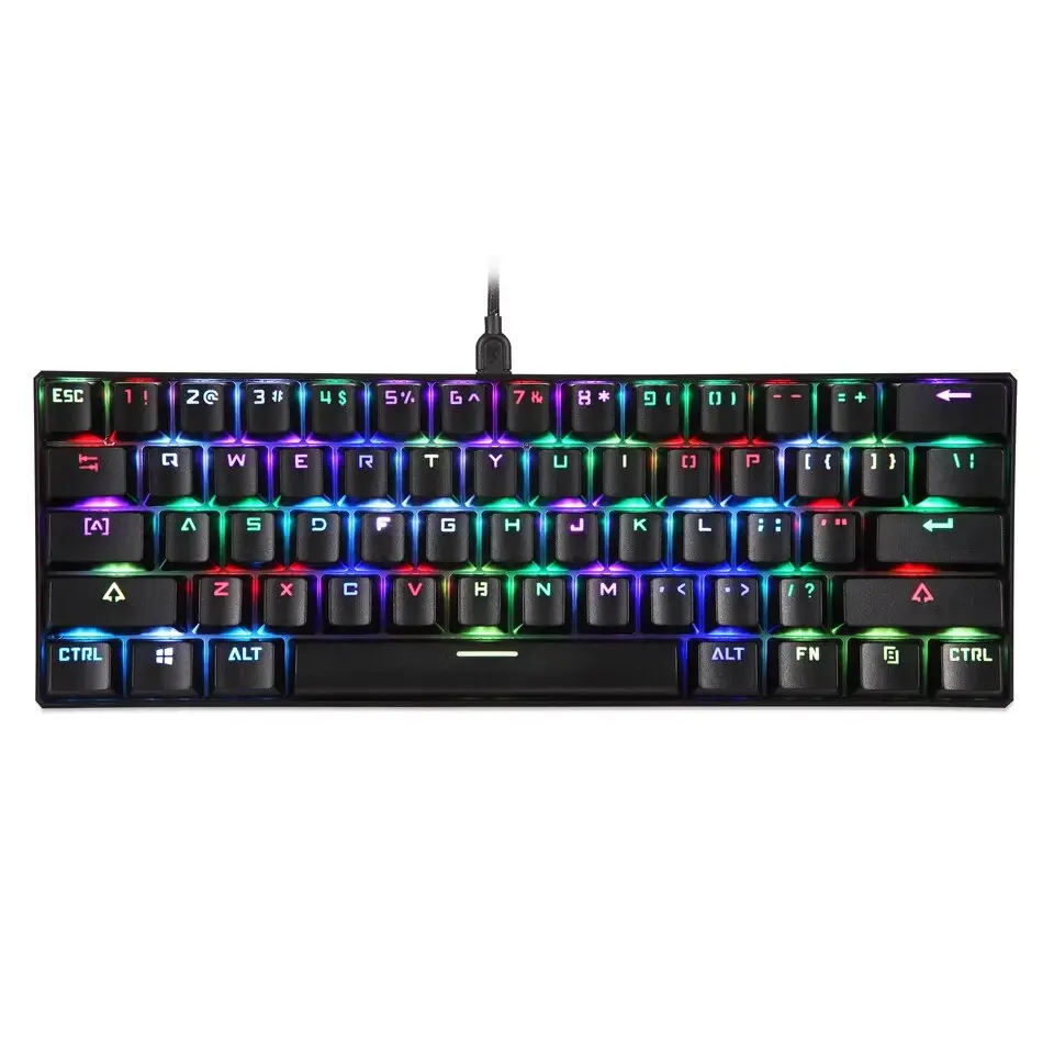 Gaming Mechanical Keyboard Motospeed CK61 Anti-ghost Keys Wired RGB Backlight Mechanical Keyboard