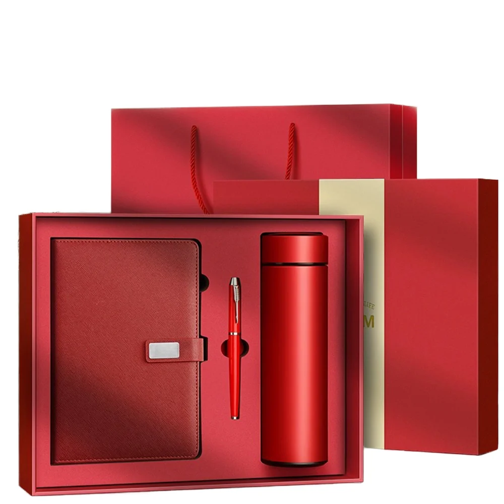 Customized Luxury Executive Gift Set for Business Includes Luxury Vacuum Cup and Notebook for Corporate Promotions