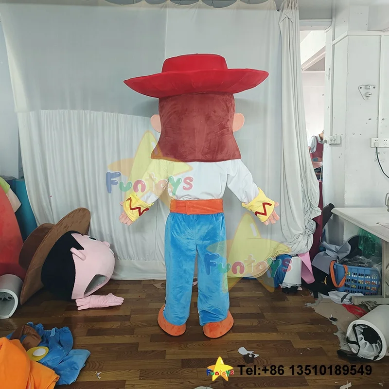 Funtoys Custom Cowgirl Jessica Cowboy Woody Cartoon Mascot Costume Cosplay Doll Mascotte Toy Story Halloween Christmas for Adult