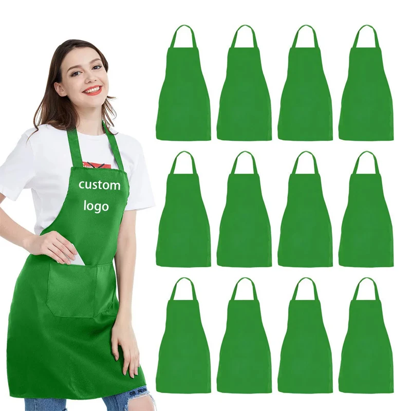 kids women men denim waterproof aprons kitchen chef apron custom logo apron for beauty salon hairdresser barber work