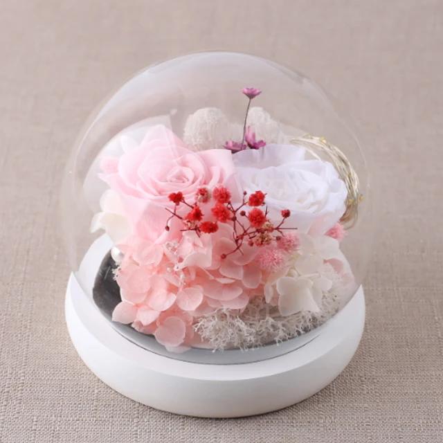
Immortal flower love preservation eternal rose head long lasting stem preserved roses In glass box gift dome 2021 