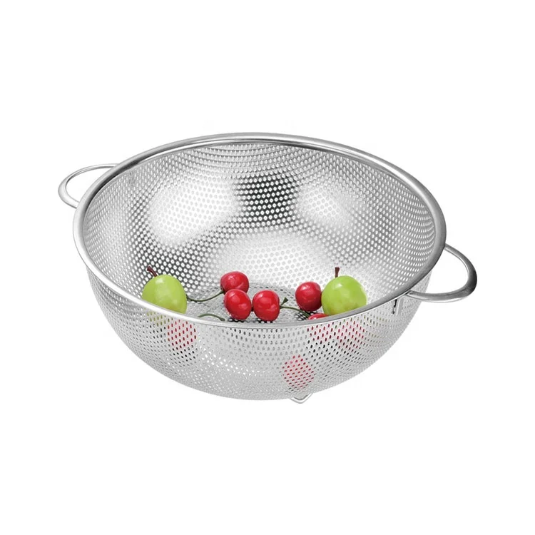 Food Grade Stainless Steel Mesh Strainer Sieves Wire Mesh Basket Strainer Colander With Double Side Handle