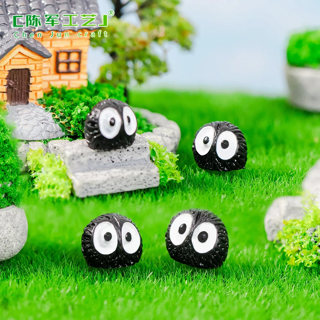 Micro-landscape Moss succulent landscaping small black briquettes Dust Elf mini decoration DIY accessories
