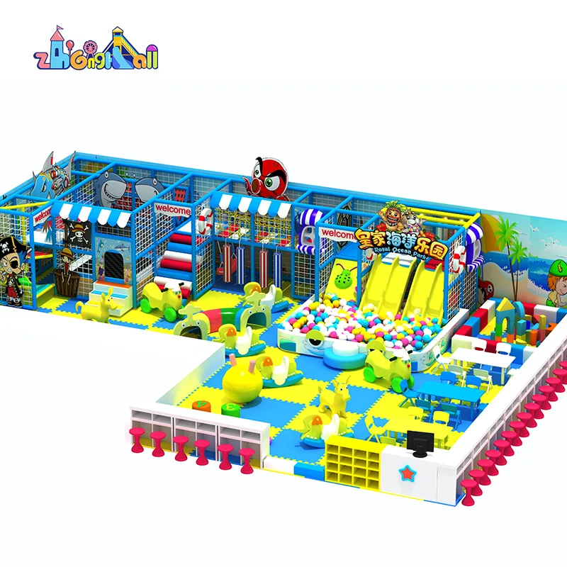 Ocean theme Kids Park playground indoor Amusement Equipment small Playground Indoor design