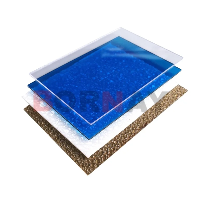 Langfang bonai  plastico solid Sheet Colorful UV layer 100%  resin solid polycarbonate panels clear sheets price list