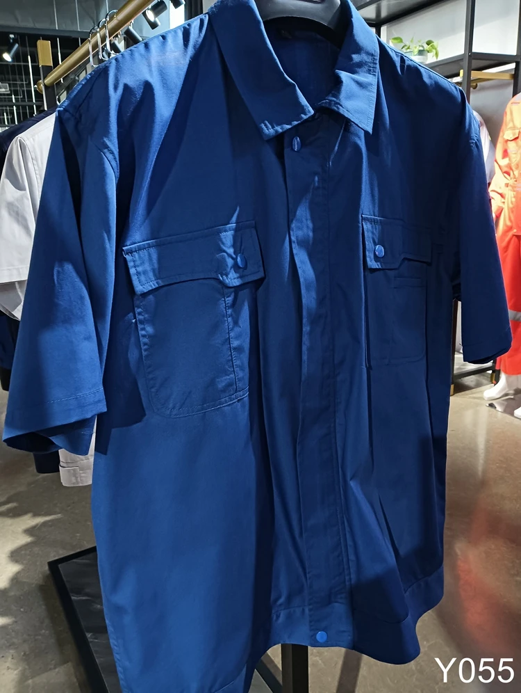 Industrial Safety Workwear Inherent fireproof cotton rip stop Work Men Shirt Fire Retardant Men Work Shirt