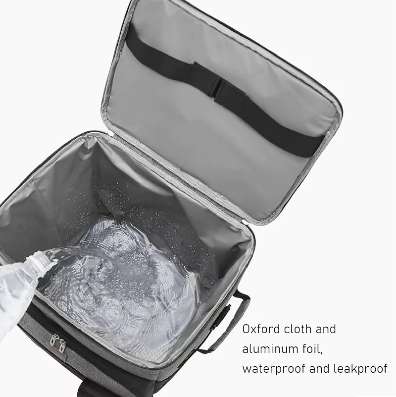 Custom 35L Large Rolling Cooler, Leakproof Insulated Cooler Bag with Wheels