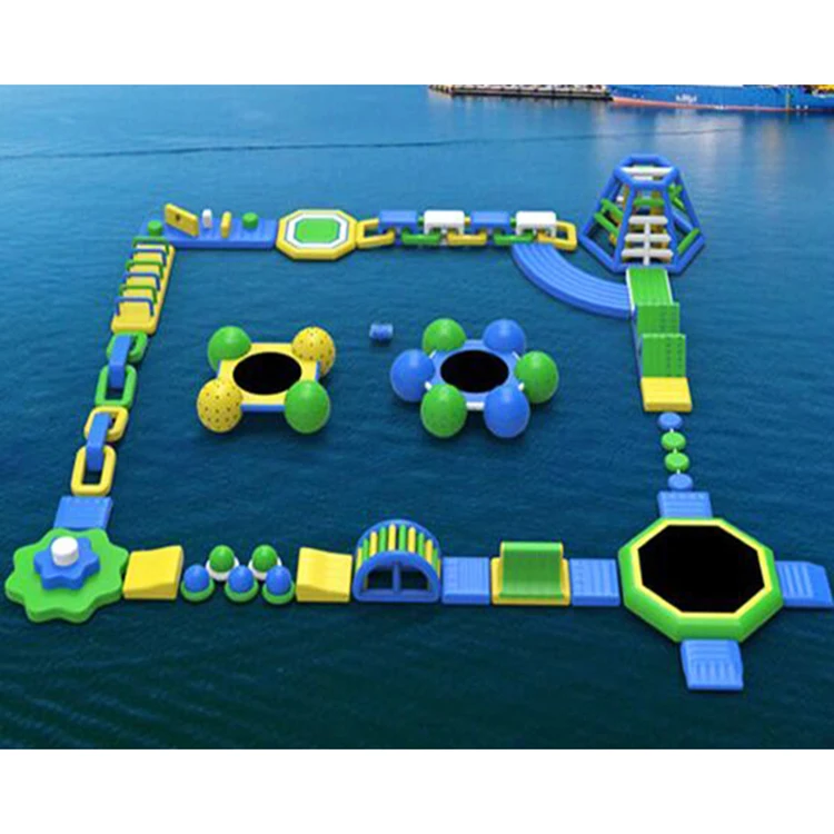 Popular Adults Sport Aqua Water Fun Park Game Inflatable Water Obstacle Course