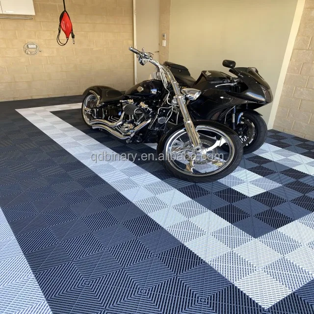anti-slip interlocking pp garage floor tiles plastic car wash drain garage carpet modular car garage floor mat