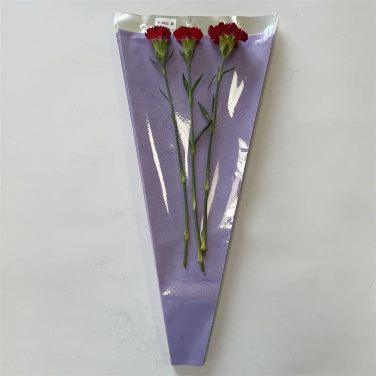 Hot sale exquisite bouquet bag transparent waterproof simple flower packaging bag