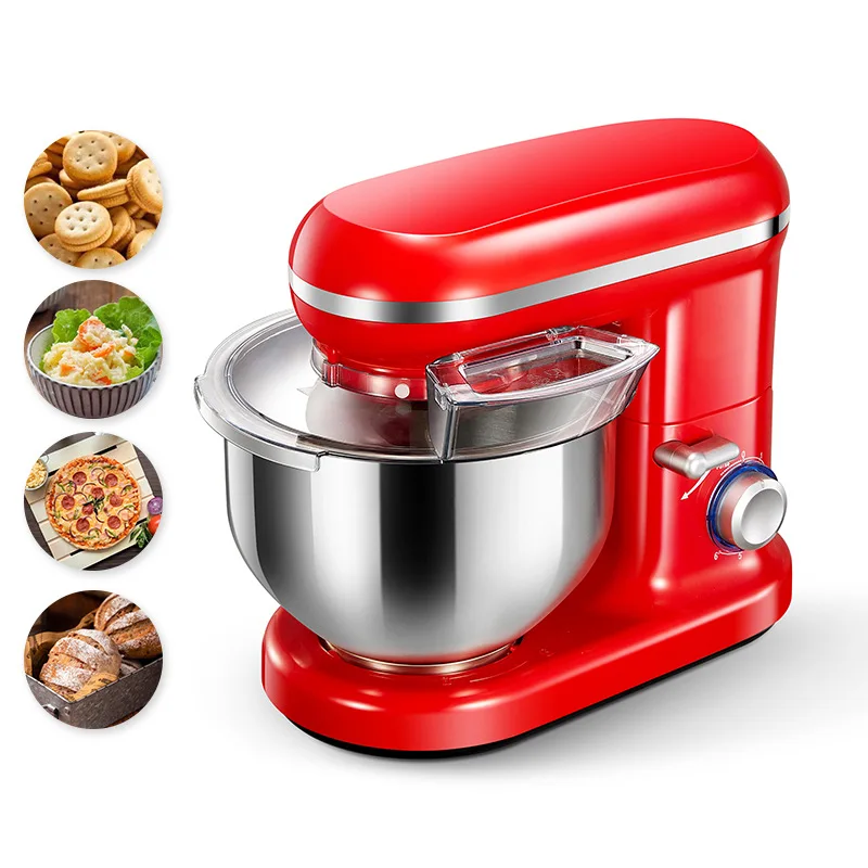 5L 5 liter Best Sale 1000w Powerful Household Electric Stand Mixer with Egg Whisk Dough hook for Baking Cake