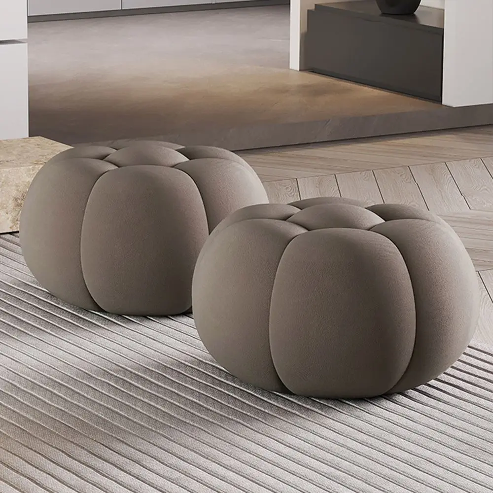 Home Furniture Velvet Ottoman Oval Pouffe Footstool Nordic Living Room Bench Seat Store Shop Sofa Footstools Ottomans