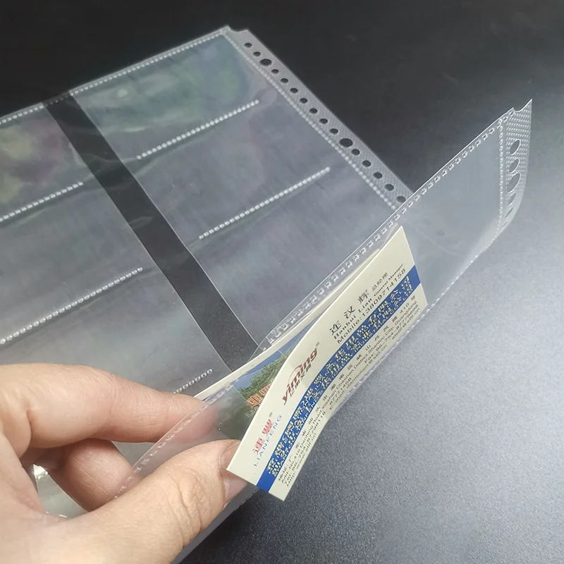 PP transparent 30 Hole 10 grid card folder page game card album Ring Binder 10 Pocket Cards Sleeves