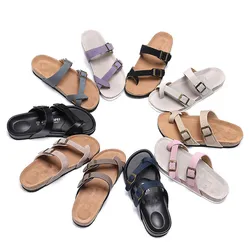 beach male leather designer printing fancy casual soft custom slippers sandals for men