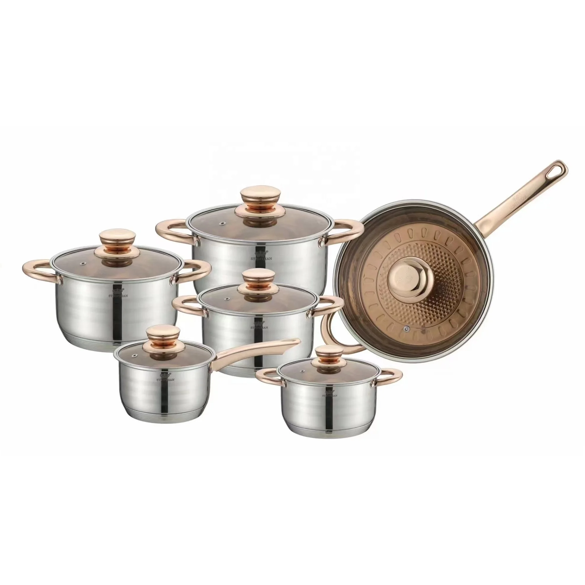 2024 New Arrivals kitchenware Set Induction Induction Cooking Pot and kitchen casserole non stick cookware set