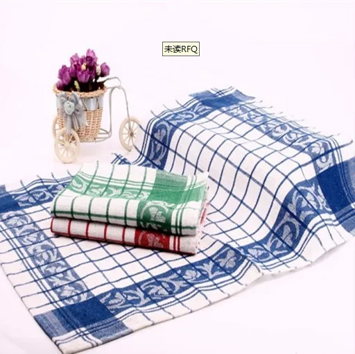 Custom cheap wholesale cotton yarn dyed plaid kitchen tea towel