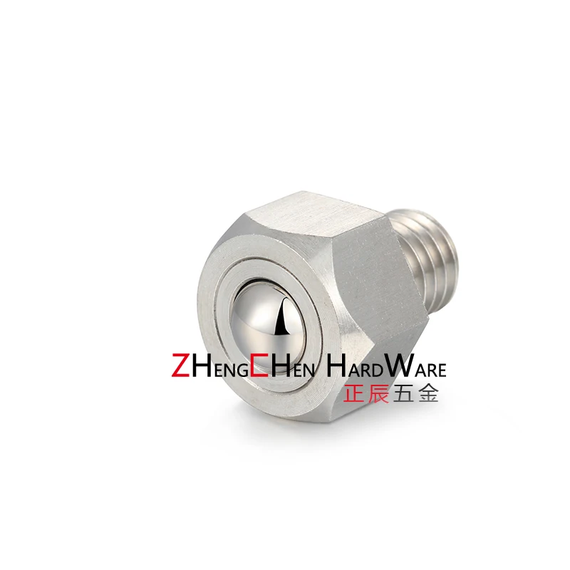 BCHL10 12 16 20 Ball Transfers - Hex Head roller SUS440C ball or Plastic Ball Rollers transfer Hex Head Stud Type