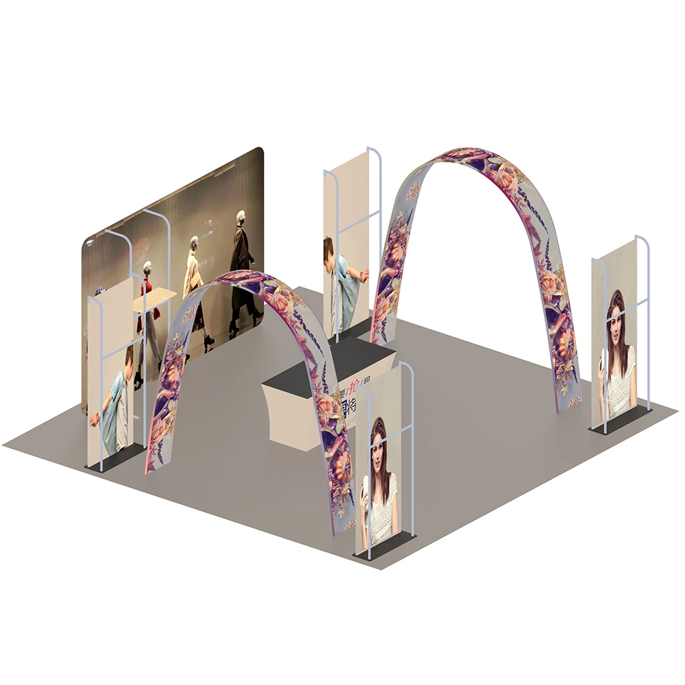 Печатная растягивающаяся Натяжная ткань задний стенд рамки под заказ стенд для торговой выставки стенд для выставки торговой выставки стенд