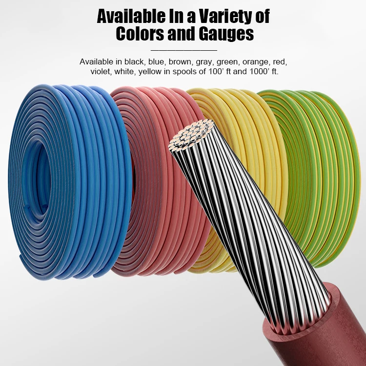 Прямая Продажа с завода 16 18 20 22 24 26 28 AWG электрический кабель сертифицированный ПВХ Изоляционные электрические