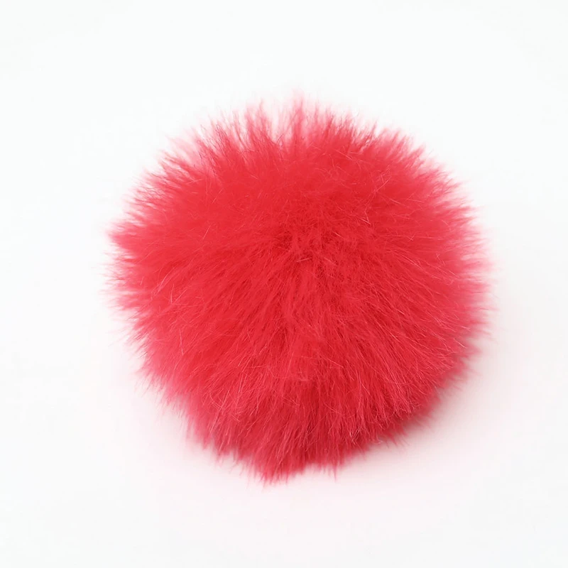 Оптовая продажа, брелок с шариком из искусственного меха, разноцветный окрашенный Радужный помпон из искусственного меха