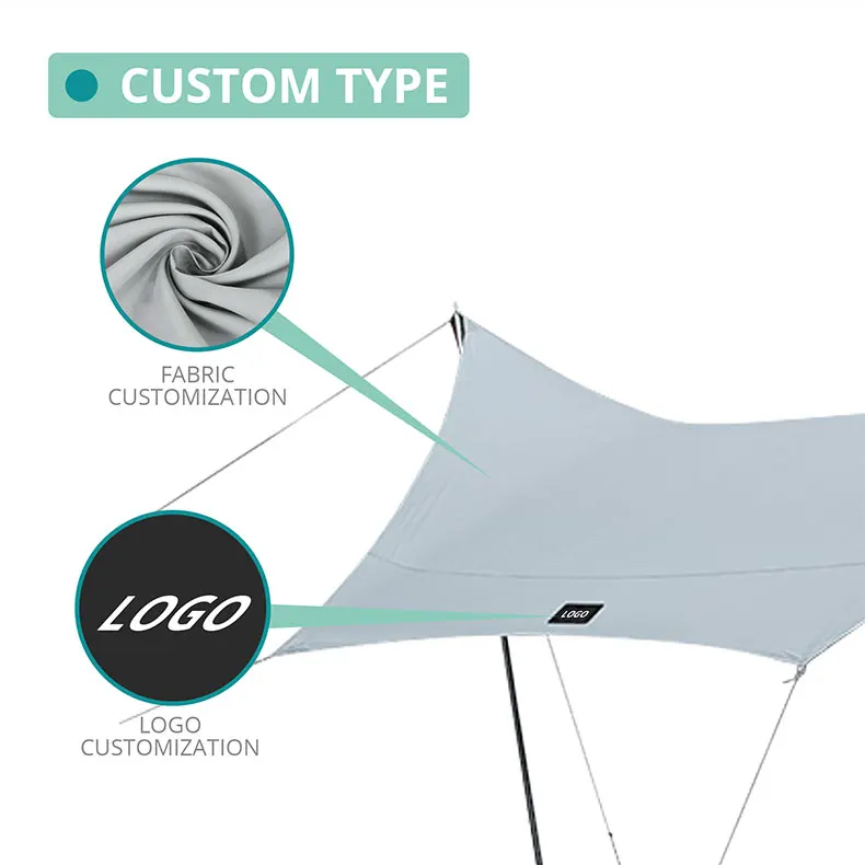 Vinyl hexagonal canopy tent large space large size sunscreen rainproof hiking camping tourism