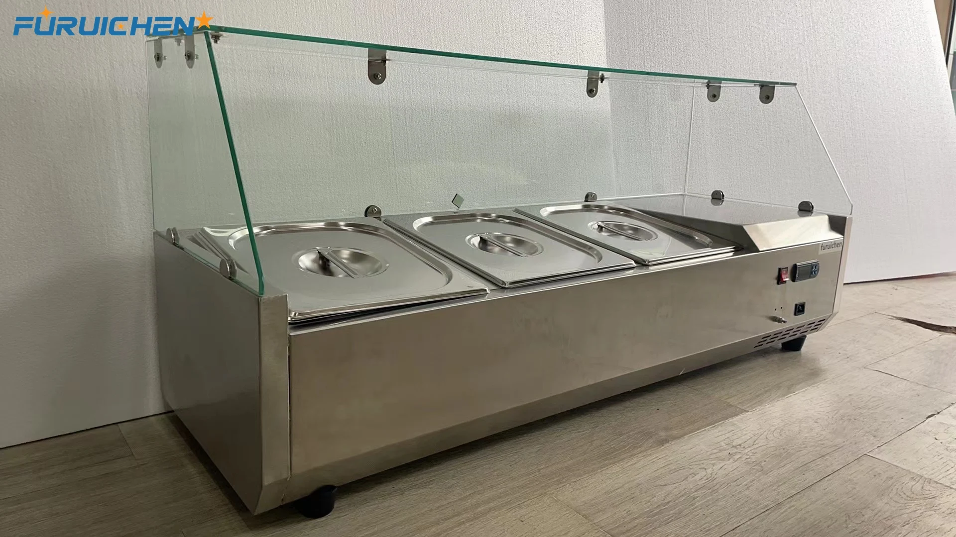 Furuichen Single-Temperature Static Cooling Salad Bar Display Counter Elegant Refrigerator Type