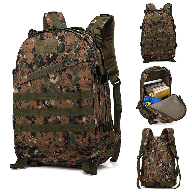Trekking 40L Waterproof Camouflage 900D Oxford Camping Climbing Sport Travel Molle Rucksack Outdoor 3D Tactical Backpack