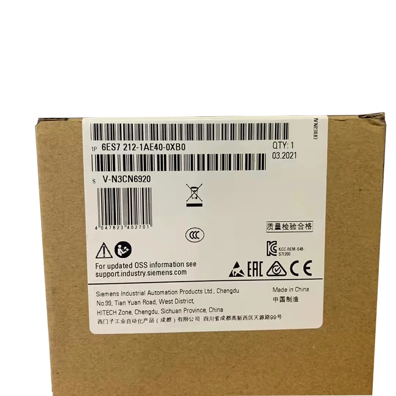 Новый оригинальный 6ES7212-1AE40-0XB0 6es72121ae400xb0 SIMATIC S7-1200 модуль процессора в наличии на складе