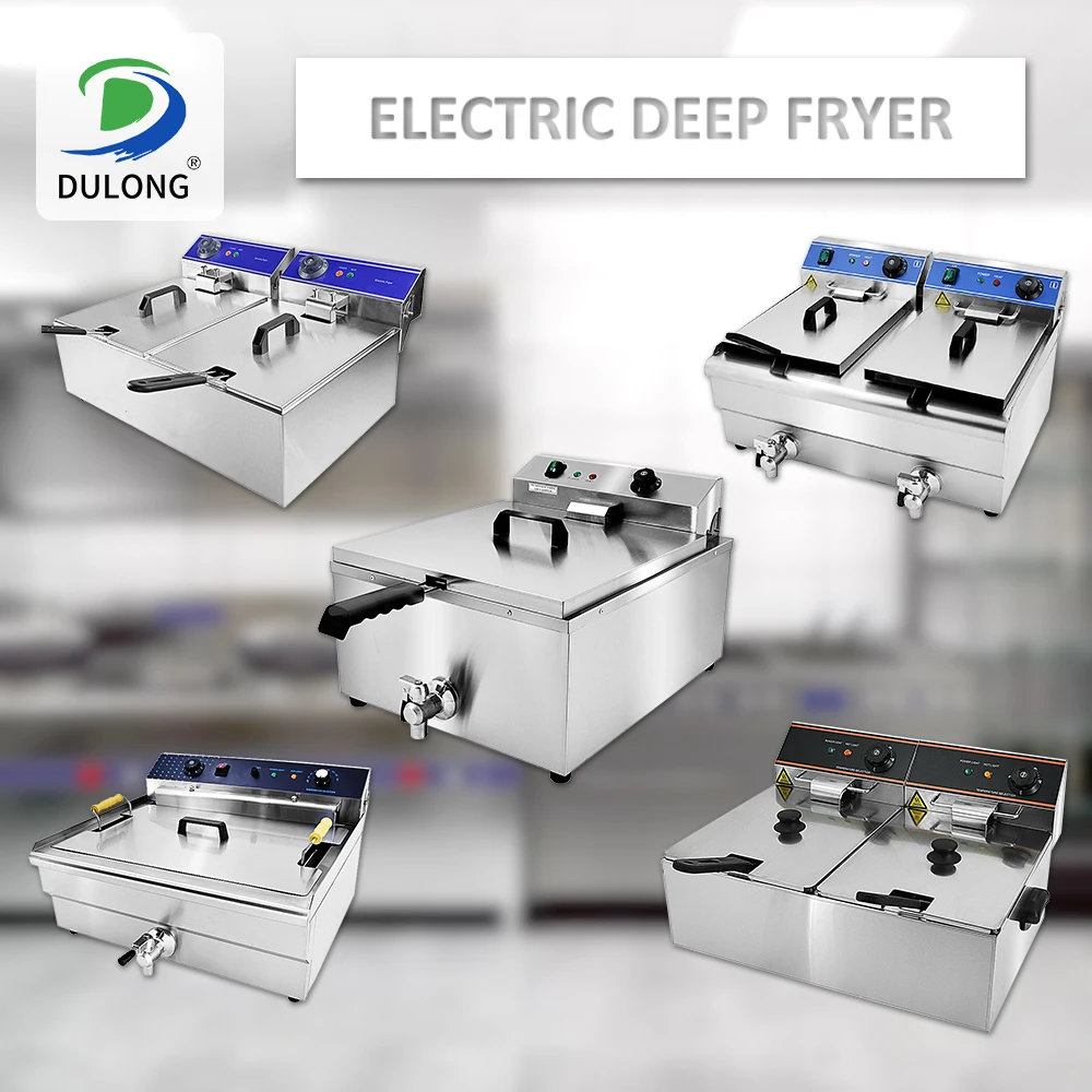 35L commercial hotel and restaurant stainless steel one tank deep fryer with big volume and cooking area