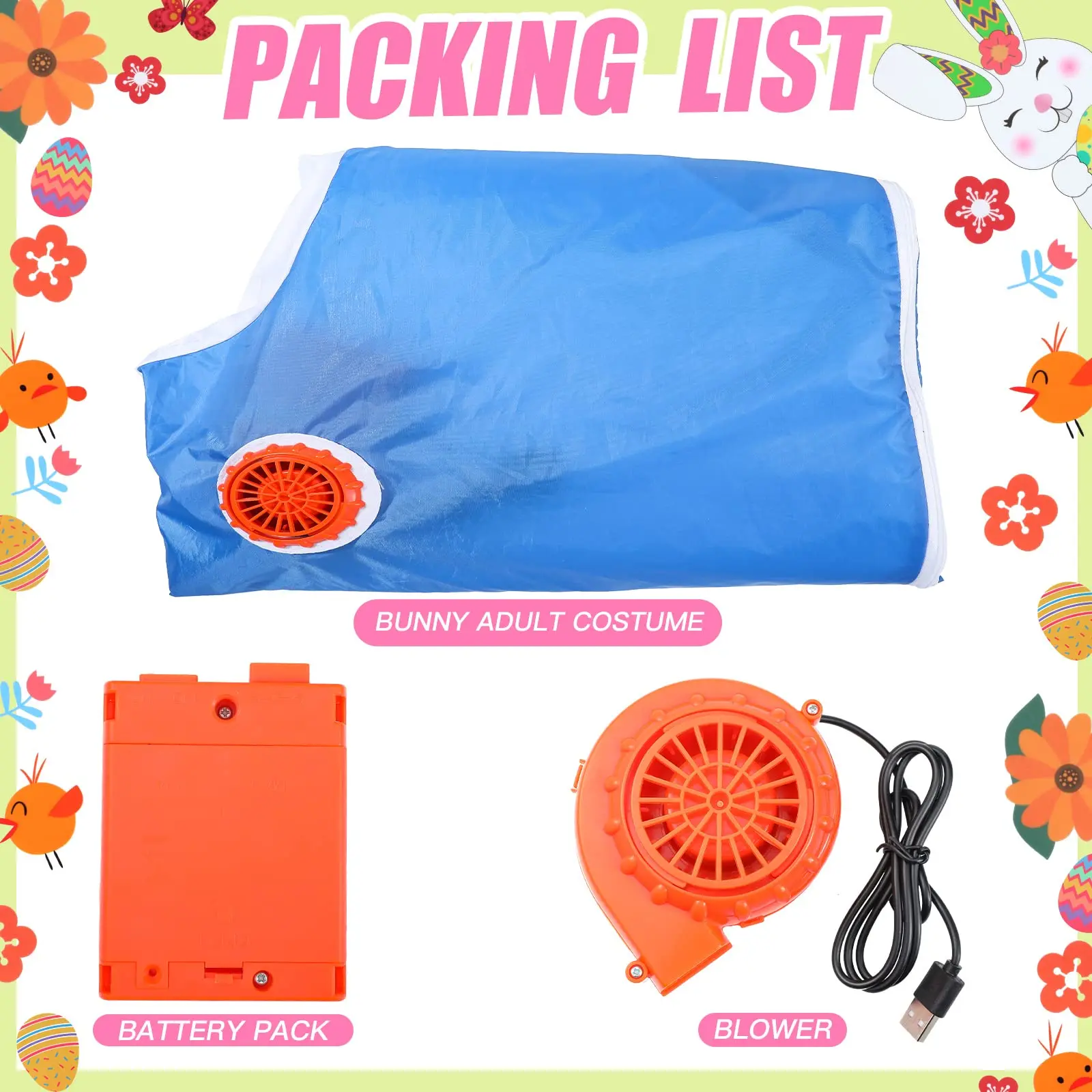 Wholesale Full Body Waterprtoof Free Size Happy Easter Rabbit Inflatable Costume