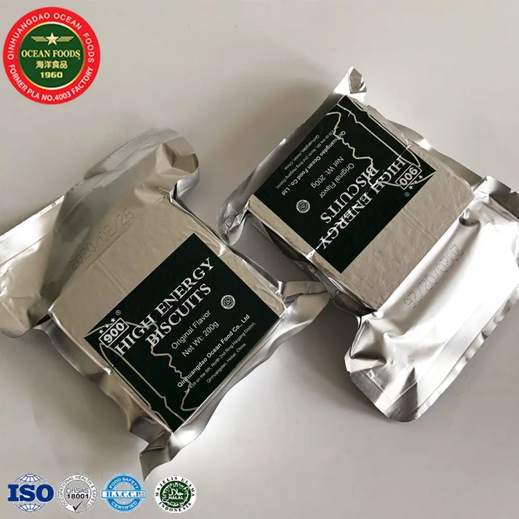 Compressed biscuit food ration for natural disaster kit