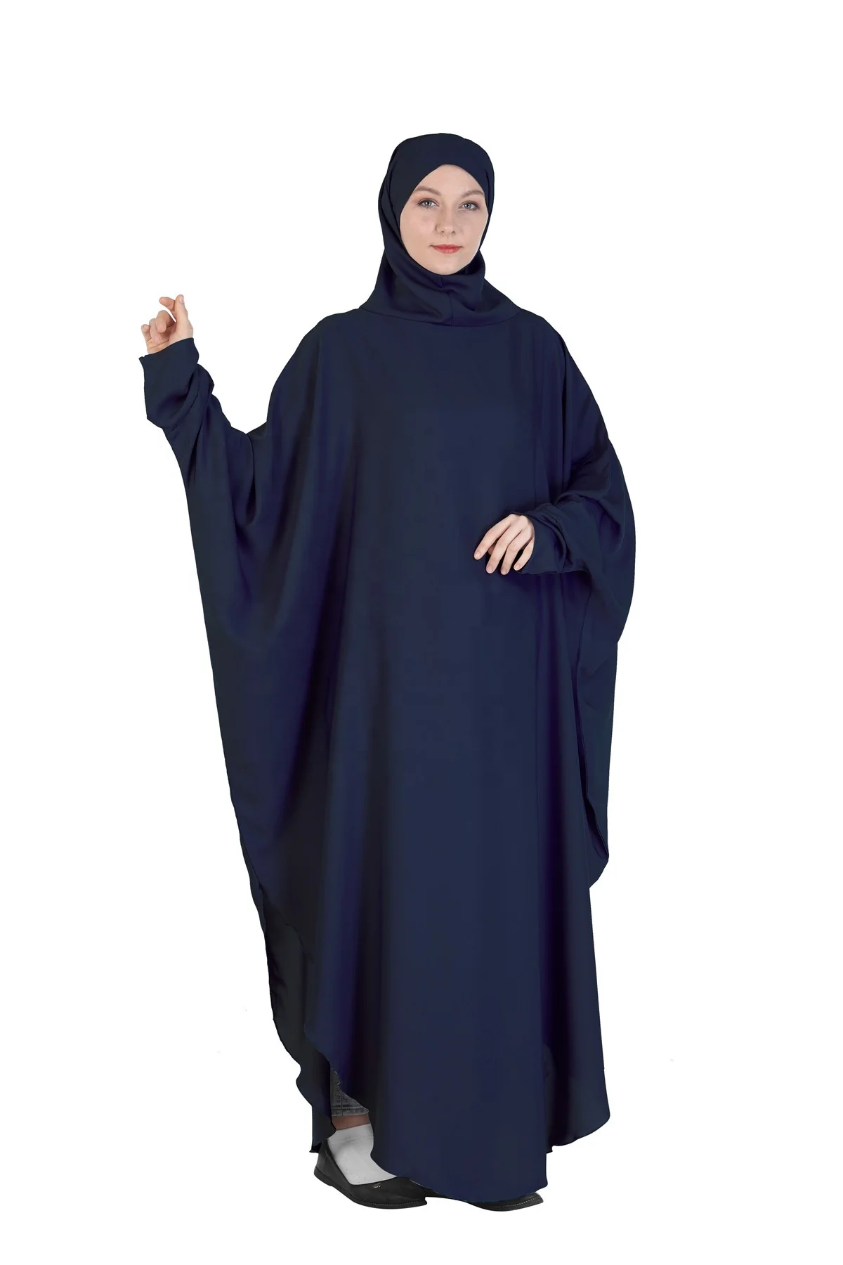 Hot Sell Caftan Kaftan Modest Clothing Eid Popular Simple Nida Fabric Dubai  Muslim Abaya for Women Hijab Prayer Dress