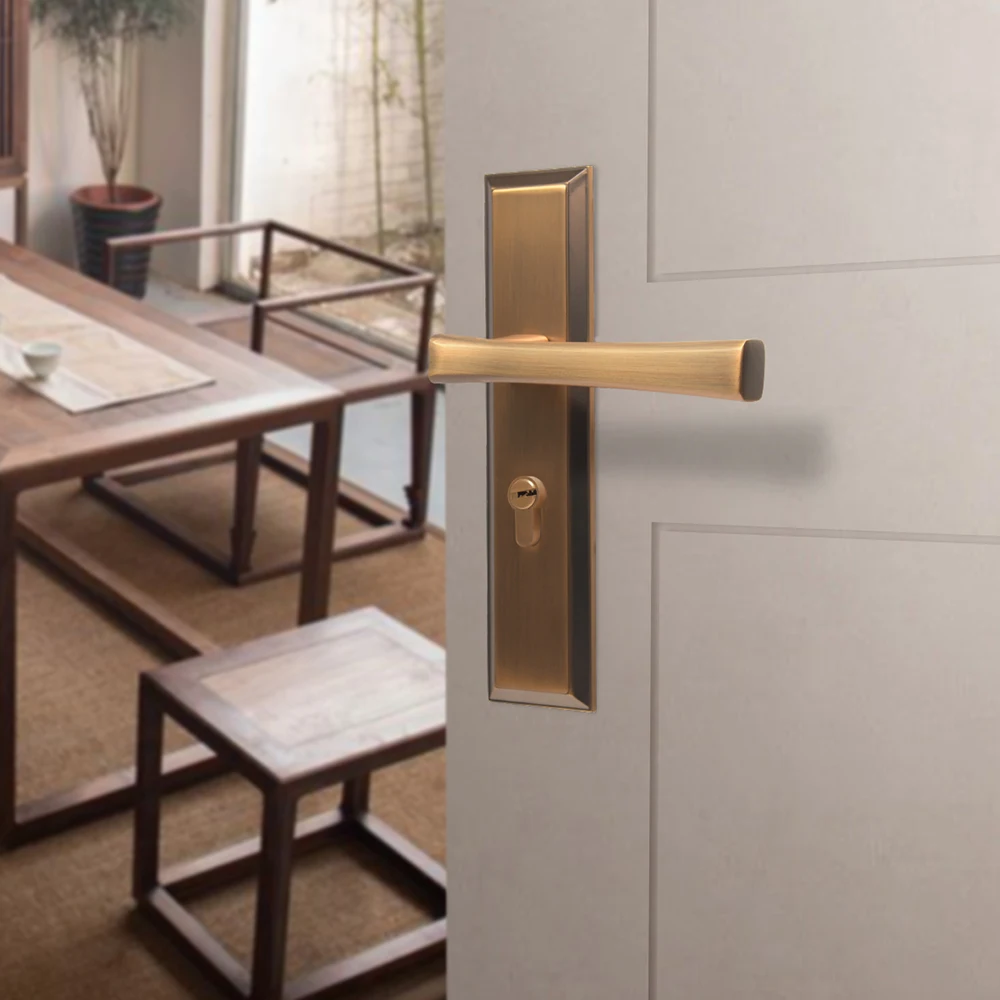 YONFIA 8172P30 Bronze Door Lock Handle Mute Household Bedroom Door Lock Thickened Magnetic Suction Door Lock