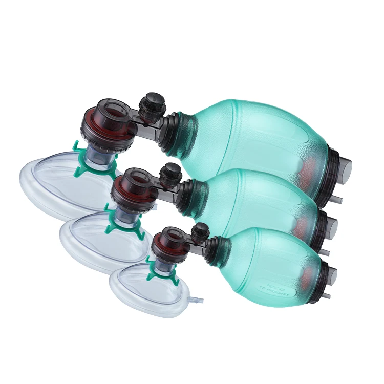 High quality hospital manual emergency silicone resuscitator