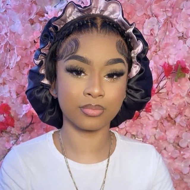 adjustable satin bonnets high quality double layer silk hair bonnet woman fashion reversible bonnets sleeping cap women satin