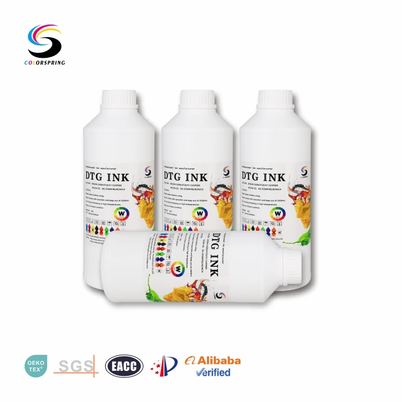 Colourspring 1000 мл dtg без засорения белых чернил текстильная краска чернила