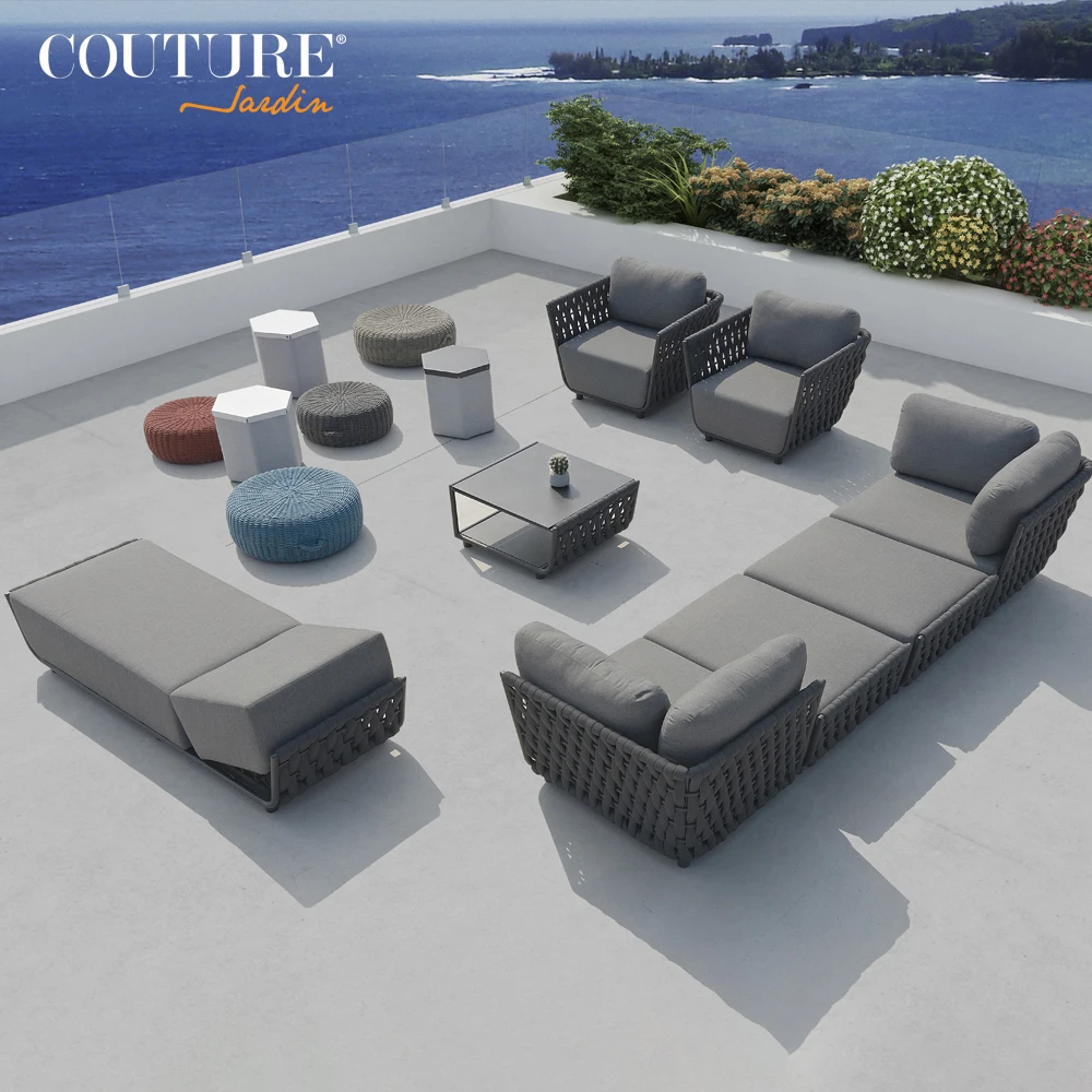 Couture Hug007-1 Design Furniture Hotel Outdoor Sofa Patio Furniture Garden Sofas Rattan Outdoor Furniture Sofa