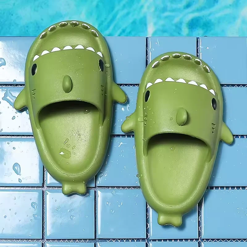 2024 New Hot Sale Summer Waterproof EVA Kids Shark Sandals Children Candy Color Funny Slides Cartoon Home Slippers for Kids