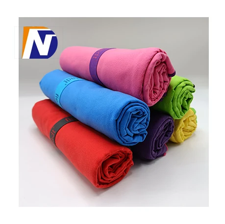 factory wholesale microfiber terry sports bath towel multi colors pure color soft comfortable towels customized with logo